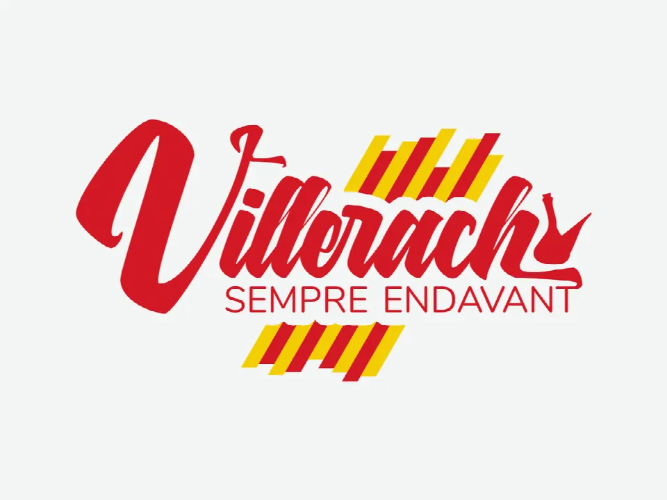 Logo Villerach Sempre Endavant en couleurs, sur fond blanc