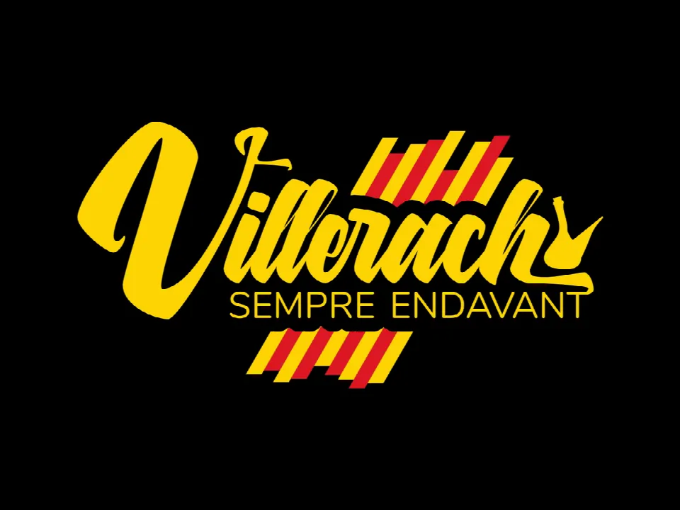 Logo Villerach Sempre Endavant, version jaune sur fond noir
